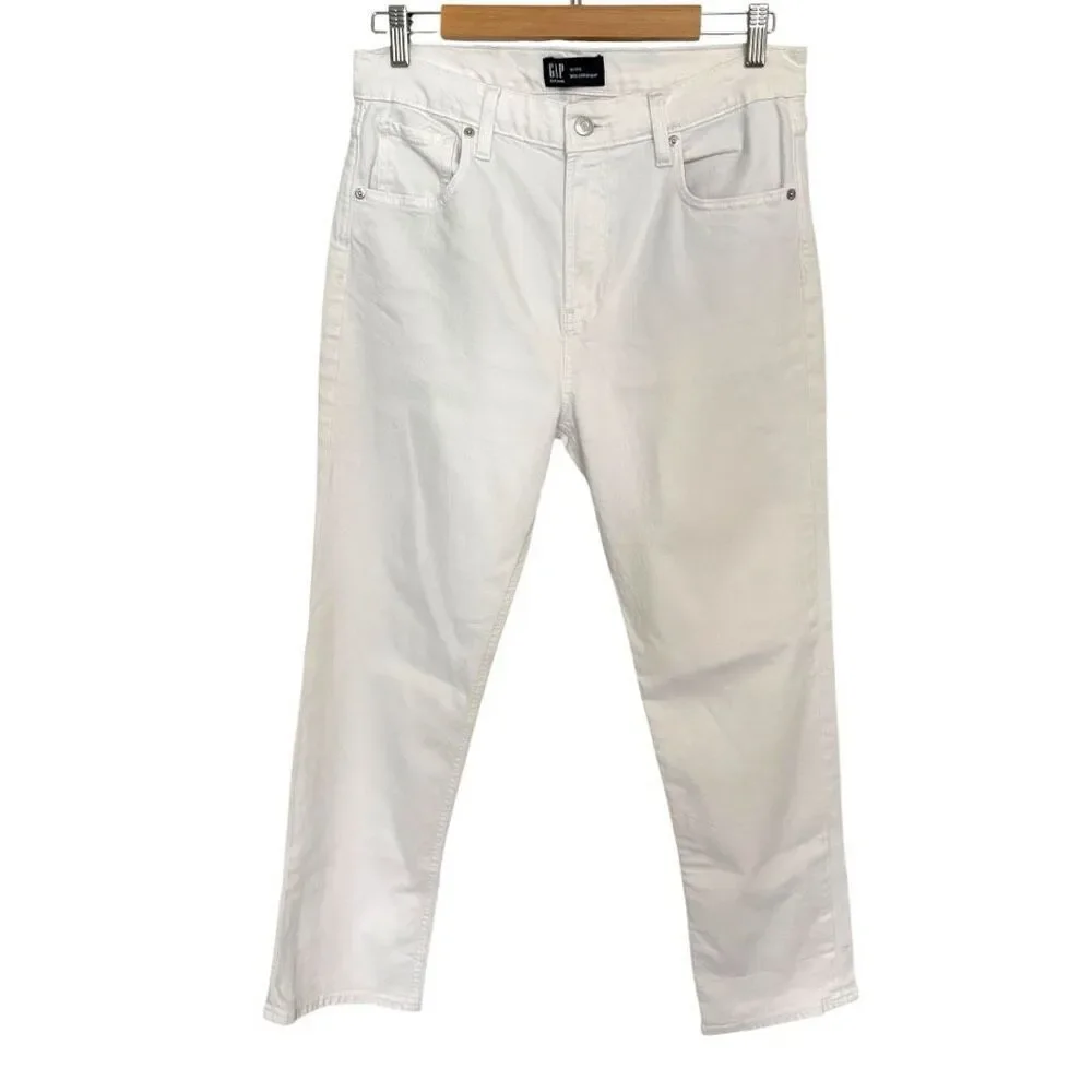 GAP ‘90’s Straight White Jeans Size 12 or 31 Short - Picture 1 of 8